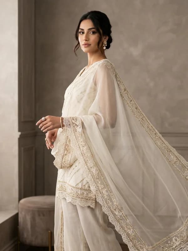 Premium Chiffon Lace Border Dupatta