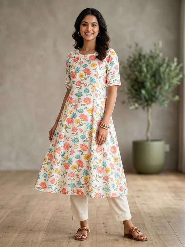 Short Ethnic Tunic Kurti for Jeans