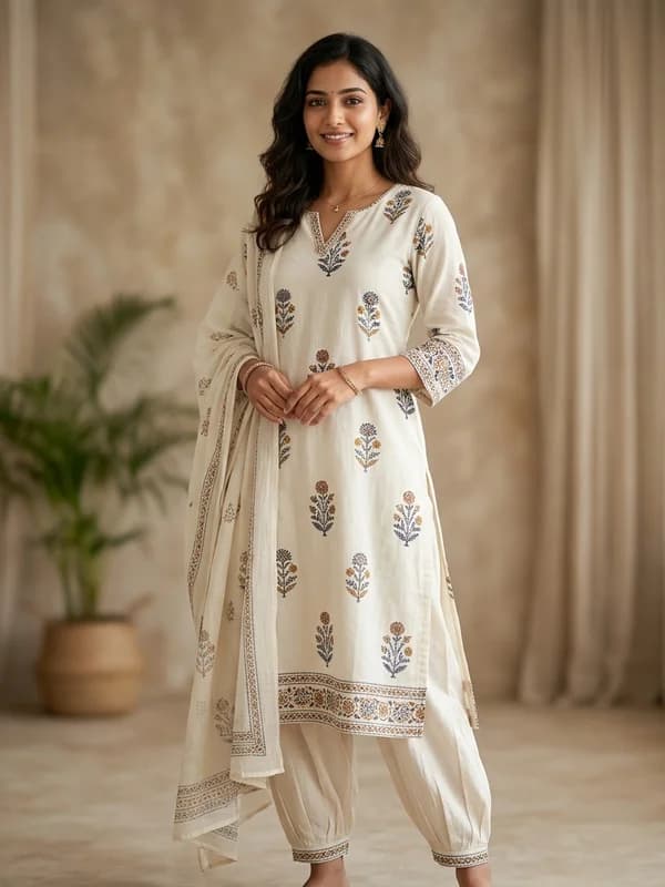 Pure Cotton Daily Wear Suit Set