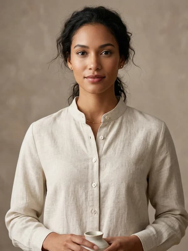 Premium Organic Linen Collar Shirt